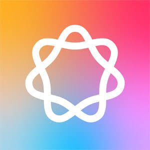 Apple Intelligence style mark on a colorful gradient.